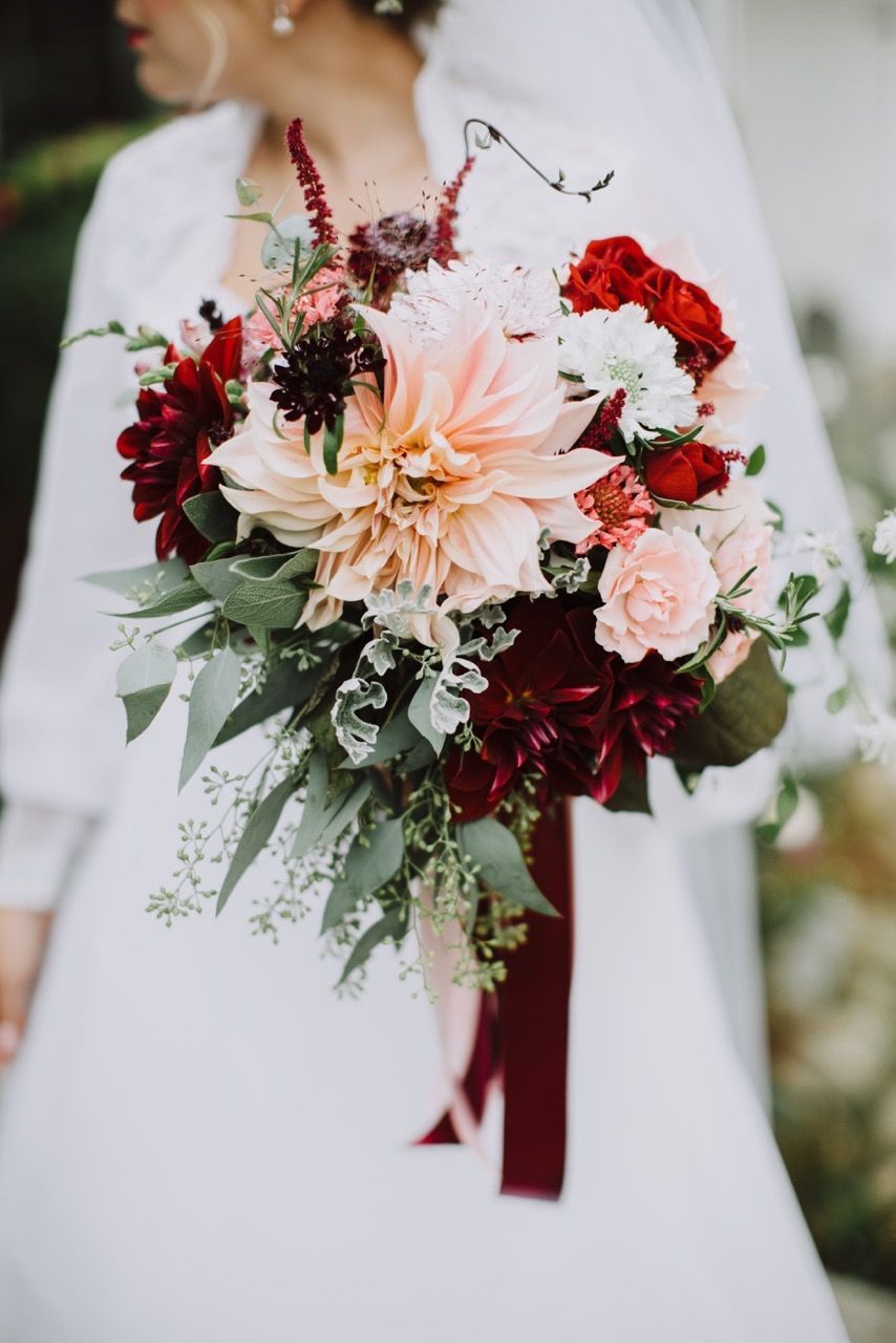 winter bridesmaid bouquets