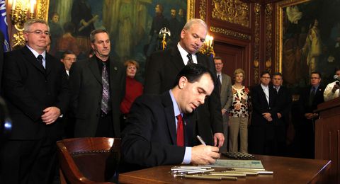 USA - Politics - Wisconsin Budget Legislation Protests