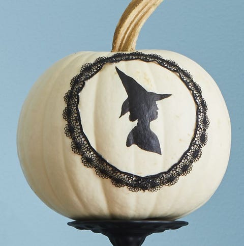 witch silhouette pumpkin decorating ideas