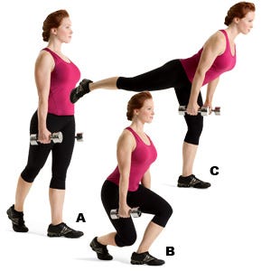 Curtsy Squat Rear Leg Lift