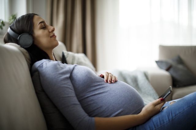 woman enjoying pregnancy