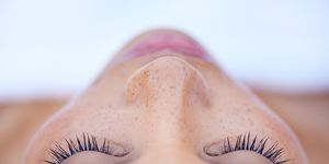 Woman face skin closeup