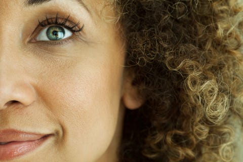 Woman smiling, close-up