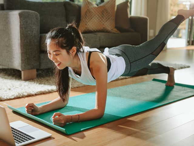 A 28-day full body home workout plan you can do in your living room