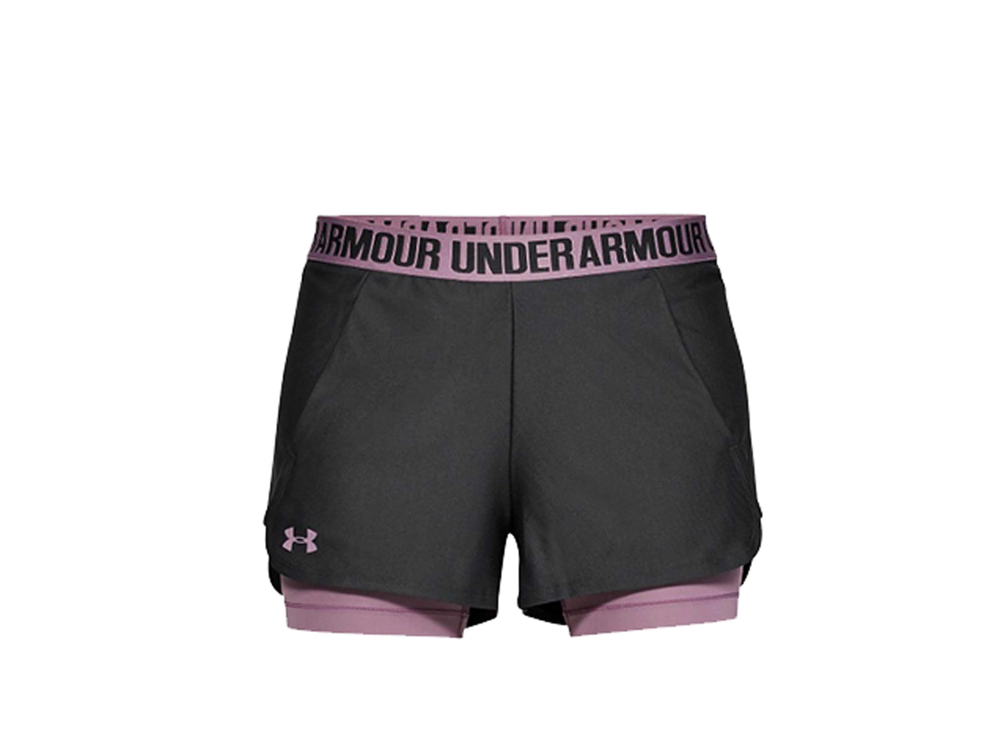 under armour pink compression shorts