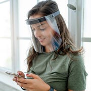 women wear mask and face shield to protect themselves women wear mask and face shield to protect themselves