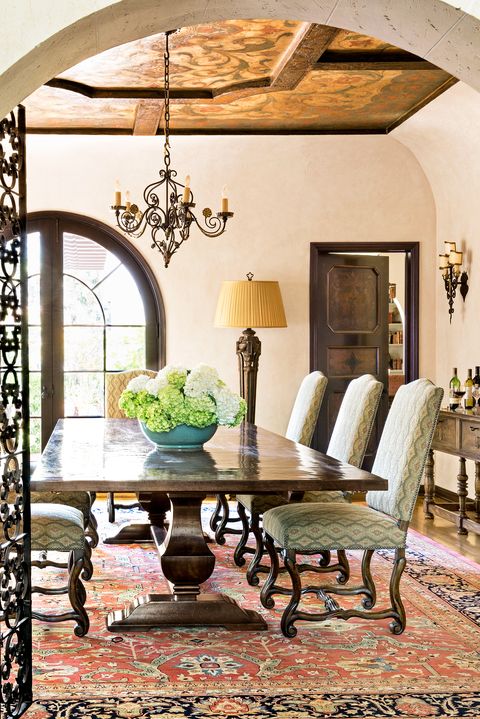 dining room in spanish style home