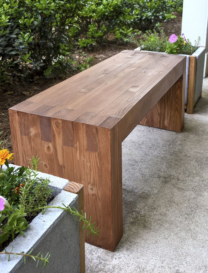 22 Diy Garden Bench Ideas Free Plans For Outdoor Benches - How To Build A Patio Bench Out Of Wood