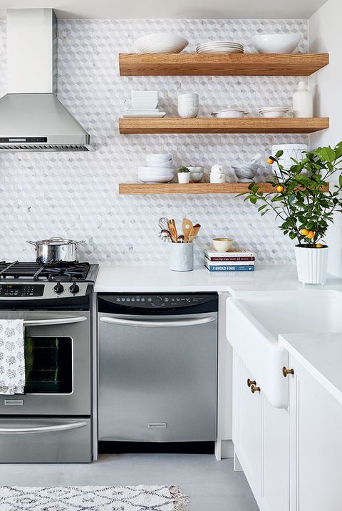 25 Best Open Shelving Kitchen Ideas What To Put On Shelves - Kitchen Wall Shelves Design
