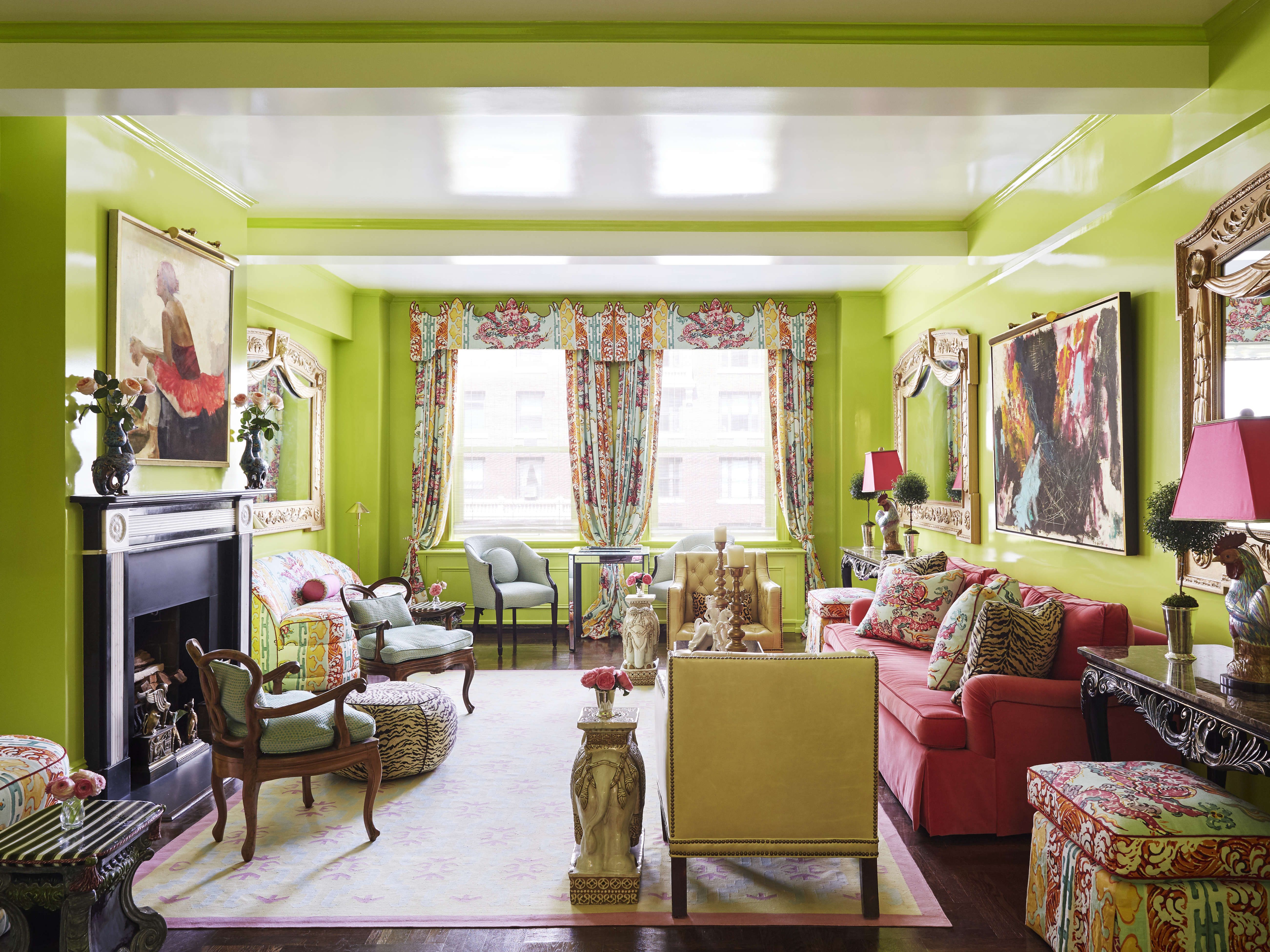 Beige And Olive Green Living Room