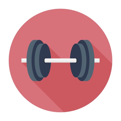 Flat Dumbbell Icon