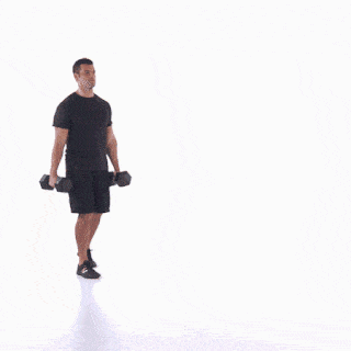 traps dumbbell farmer menshealth weights latihan badan meningkatkan lelaki kelegaan jisim mendapatkan otot