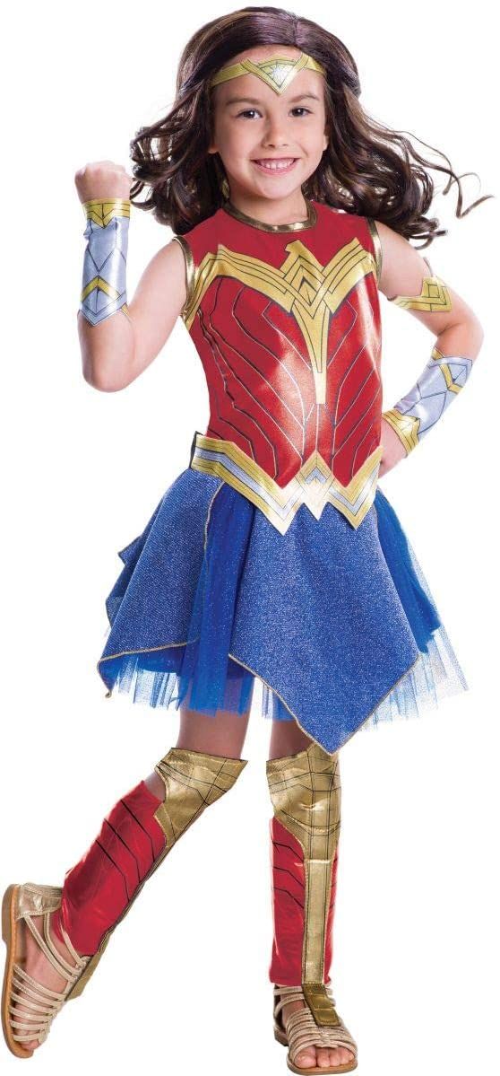 Girls Wonder Woman Apron Cosplay Kids Costume with Tulle 