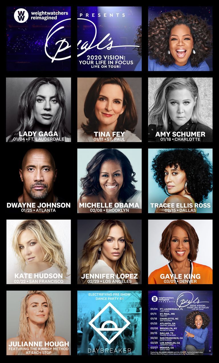 oprah 2020 vision tour agenda