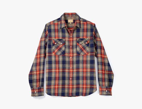 wythe washed pearl snap flannel shirt