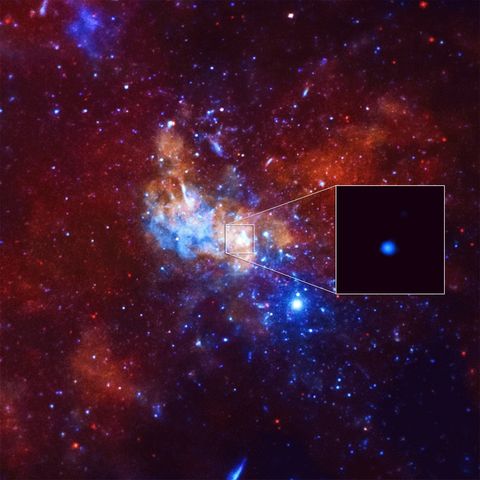 an x ray flare courtesy of sagitarrius a, the supermassive black hole at the center of our galaxy
