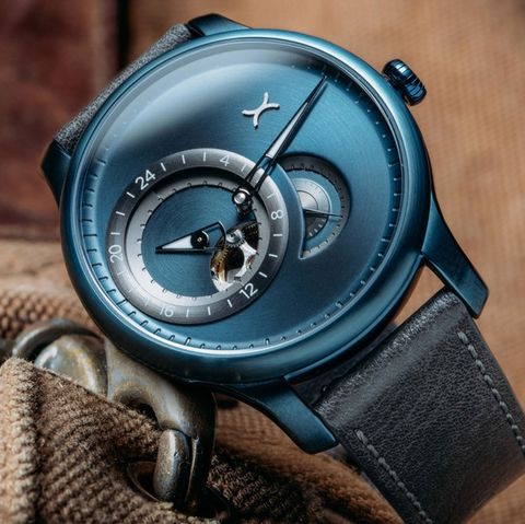 blue regulator watch in lifestyle background