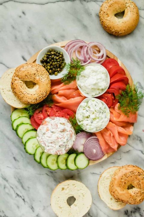 bagel and lox board