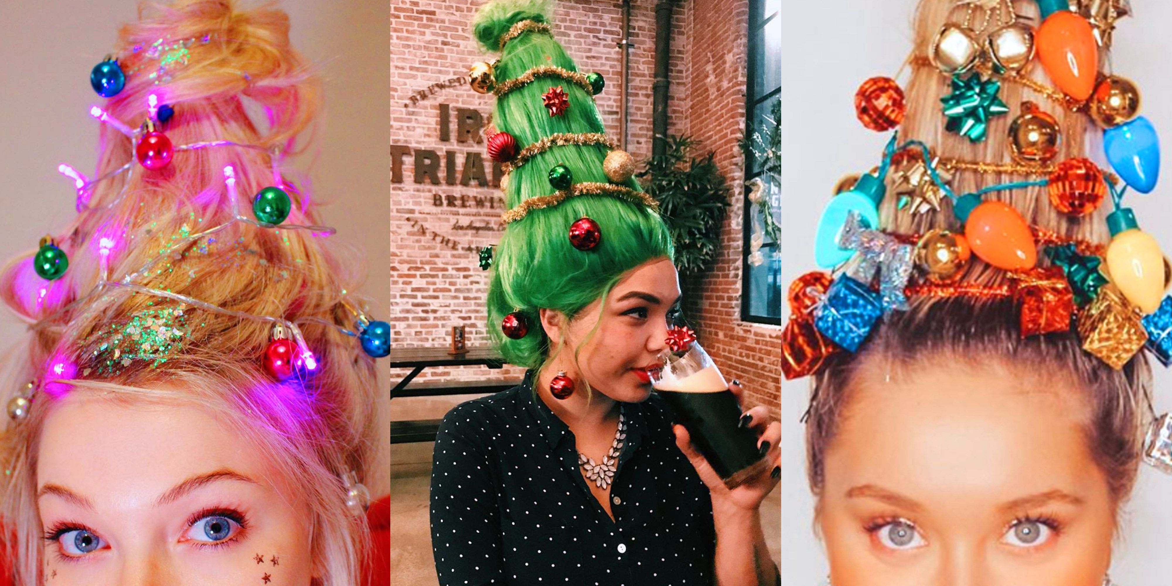 The Christmas Tree Hair Trend Is Taking Over Instagram