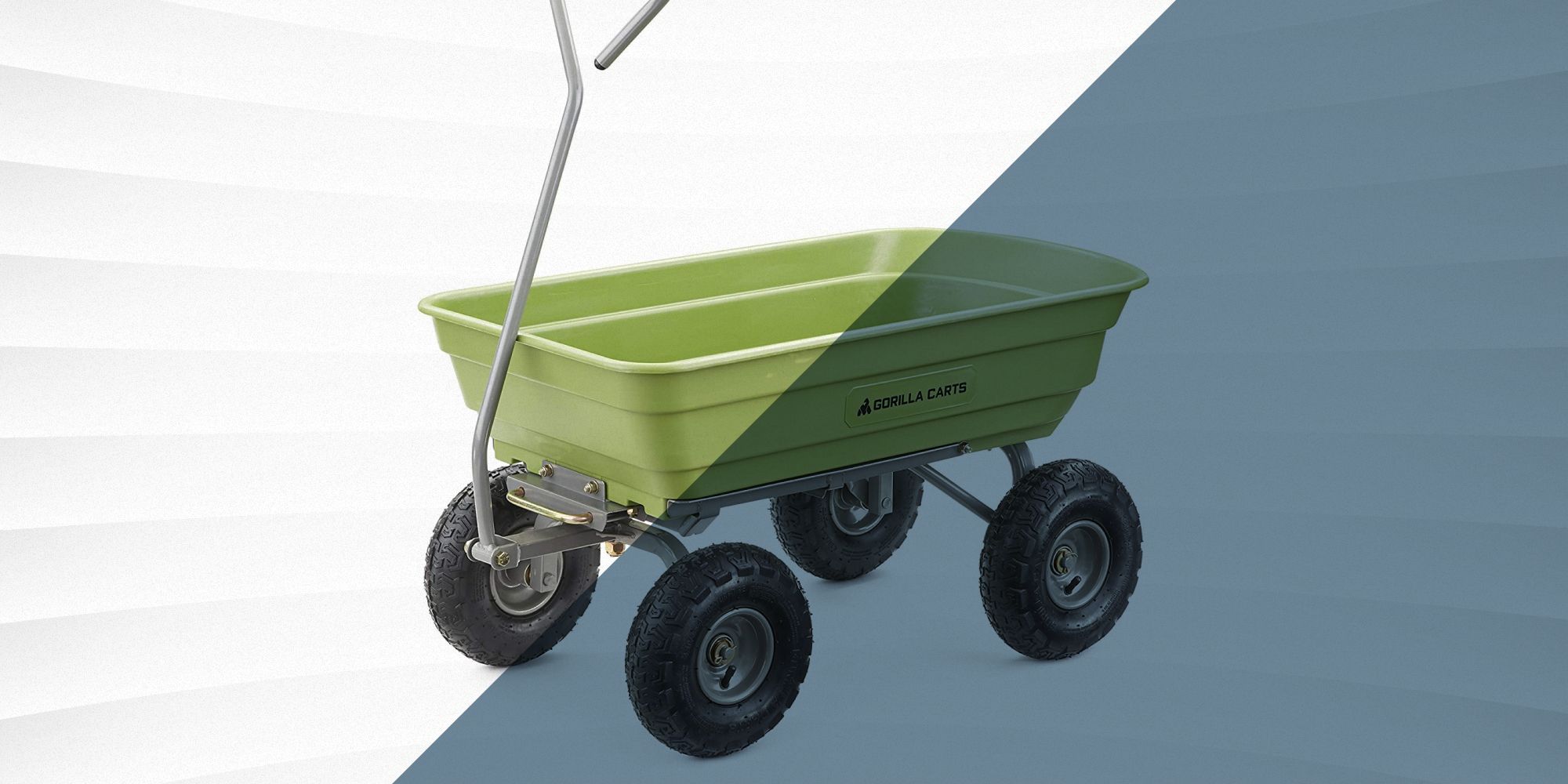 Lightweight Garden Trailer from Titan Pro Poly Dump Truck Garden Trailer Tow Cart Push Cart 