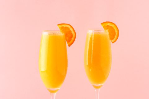 Yellow cocktail on a bright background