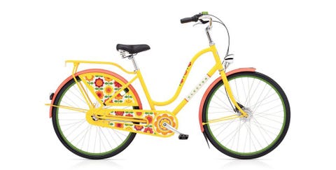 yellow electra bike