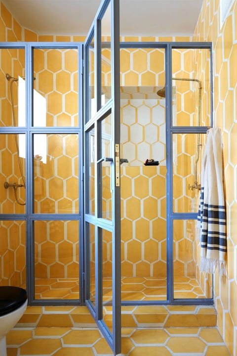 Yellow Tile Bathroom Decorating Ideas Image Of Bathroom And Closet