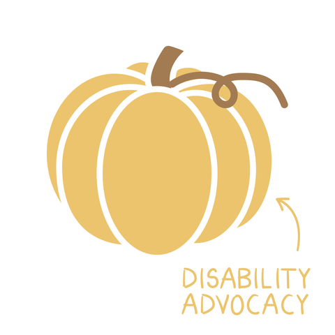 yellow pumpkin for disability advocacy