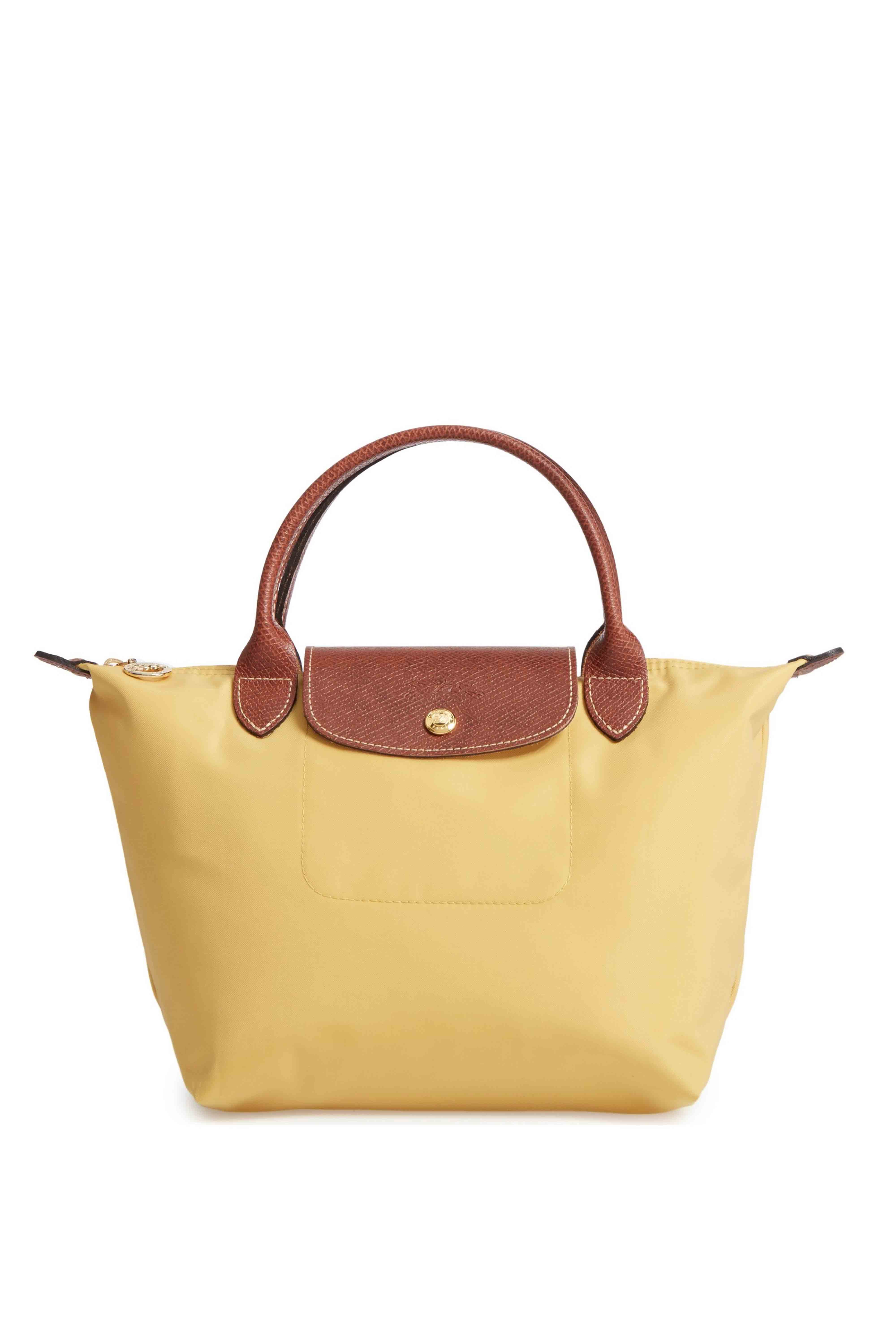 yellow longchamp backpack