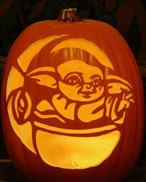 baby yoda pumpkin carving