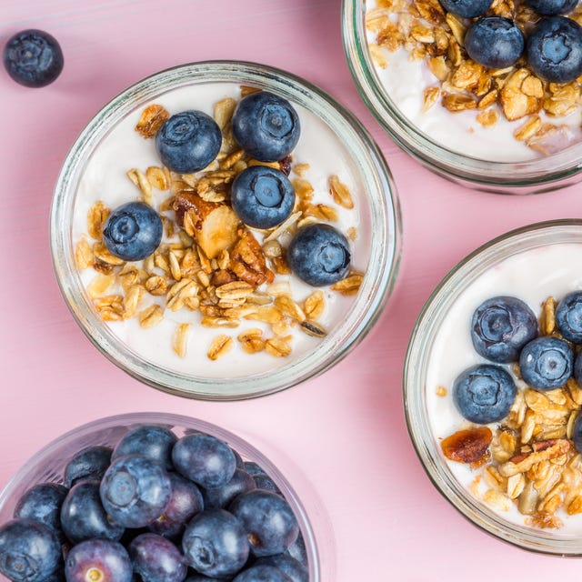 Yogurt with Homemade Granola and Blueberries