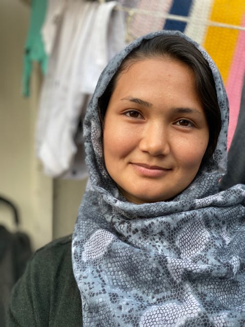 a young afghan refugee in moria camp on the greek island of lesvos