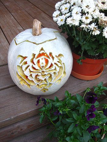 pumpkin carving ideas white