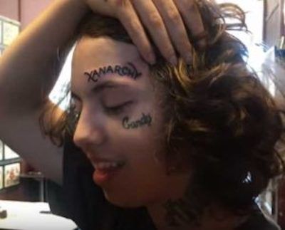 lil xan face tattoos xanarchy