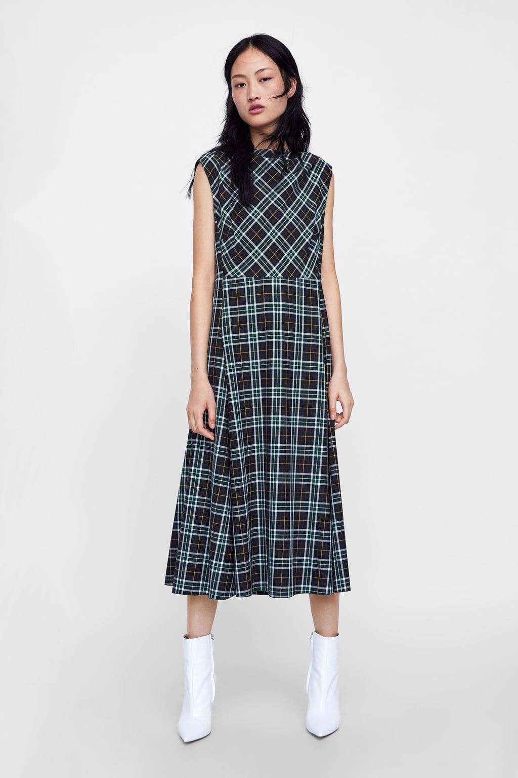 zara tartan dress