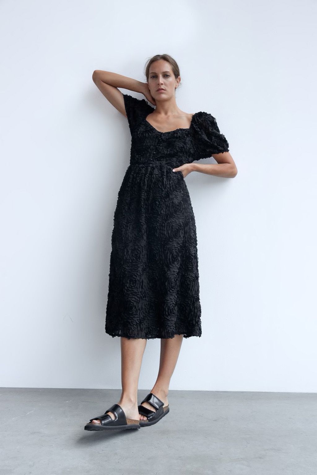 zara ladies black dresses