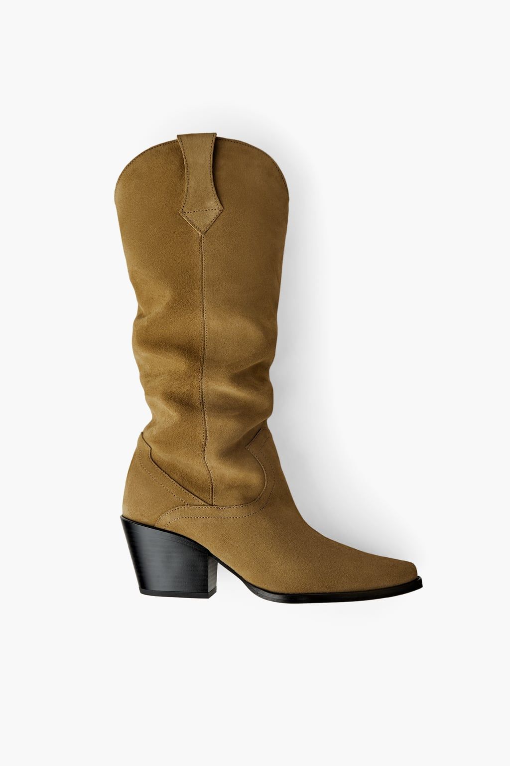 zara suede cowboy boots