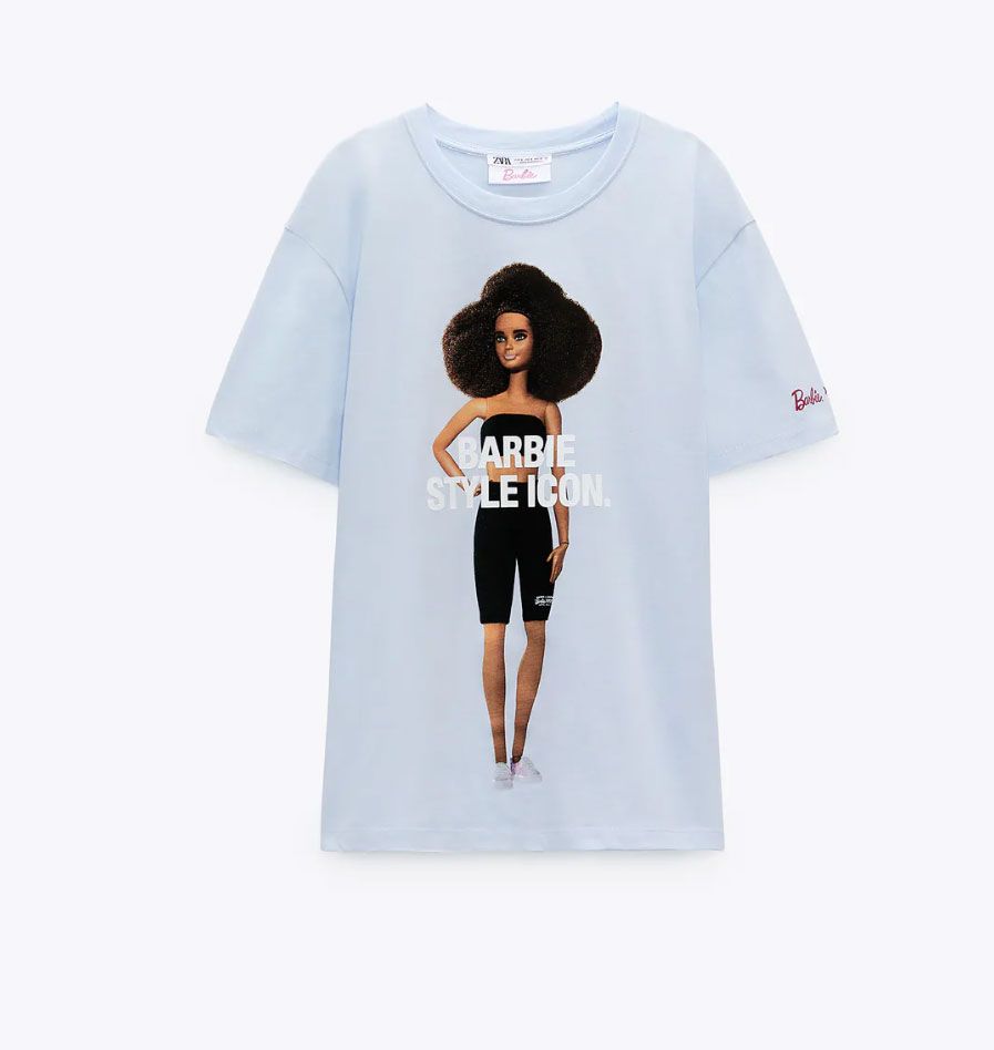 camiseta zara barbie