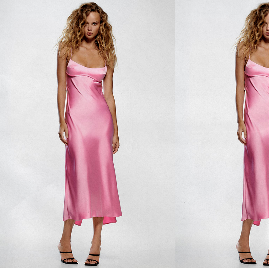 TikTok Is Obsessed With This $60 Pink Zara Slip Dress