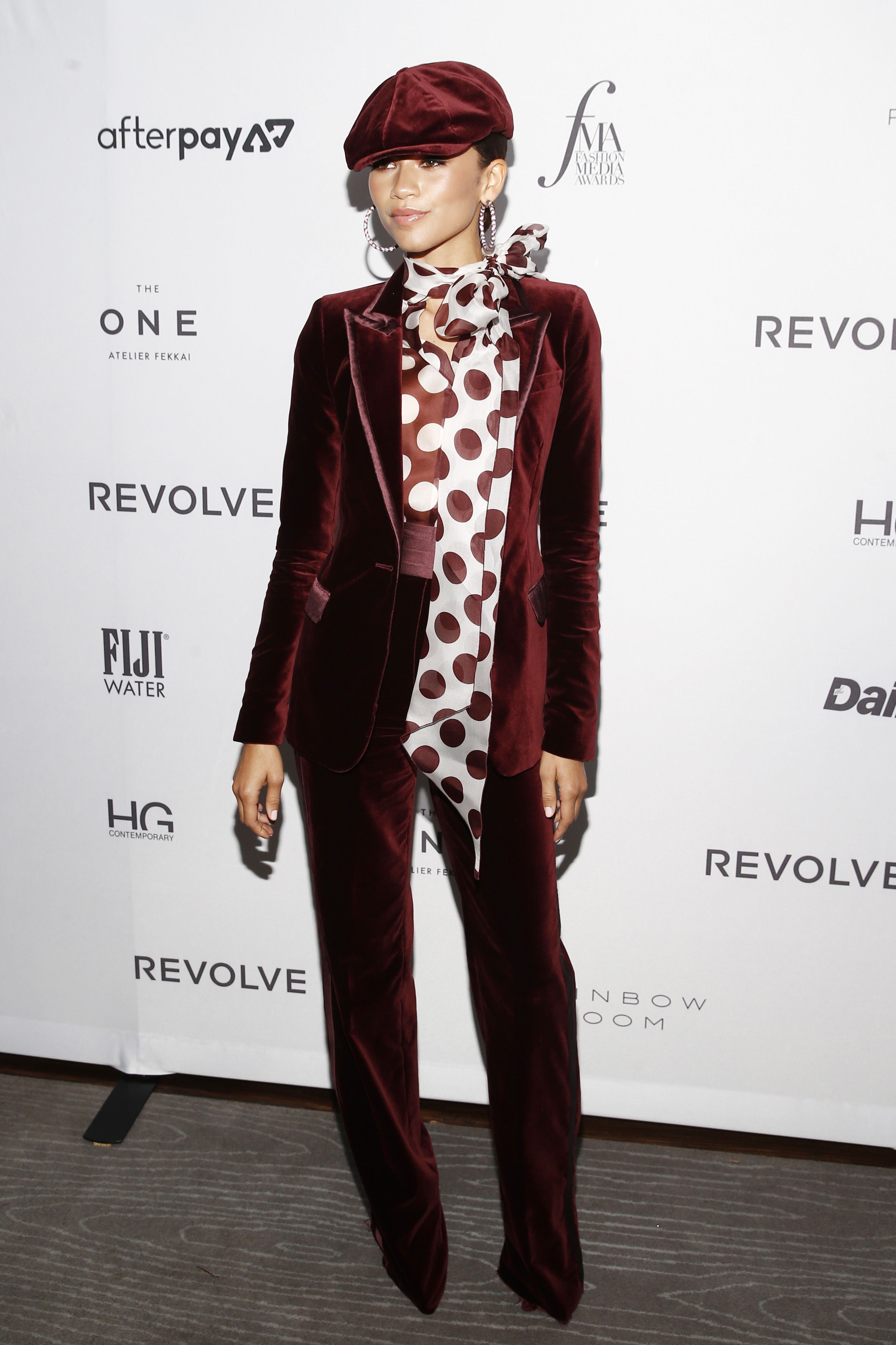 zendaya white suit