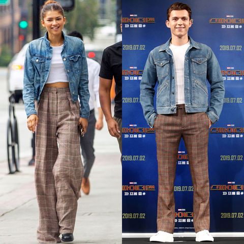 Zendaya and Tom Holland Wore the Same Outfit Weeks Apart