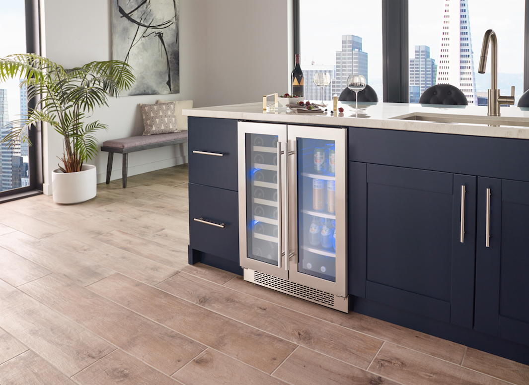 wine cooler kitchen cabinet