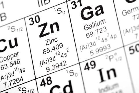 elementos de zinc y galio