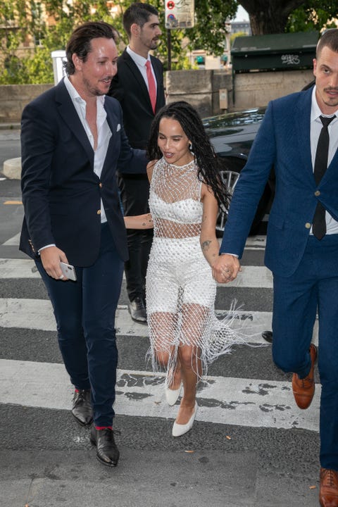 Zoë Kravitz Wears Danielle Frankel at Wedding Rehearsal Dinner - Angle News