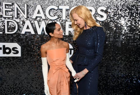 Zoe Kravitz and Nicole Kidman show mutual appreciation on SAGs red carpet