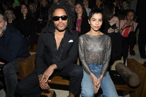 Paris Fashion Week Front Row Zoe Kravitz And Lenny Kravitz