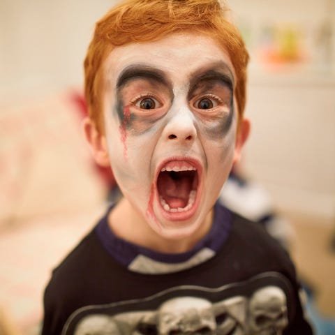 diy zombie costumes   zombie skeleton boy