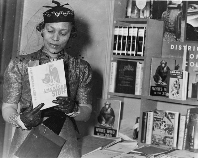 author zora neale hurston 1891 1960 at a book fair, new york, new york, circa 1937 photo by photoquestgetty images