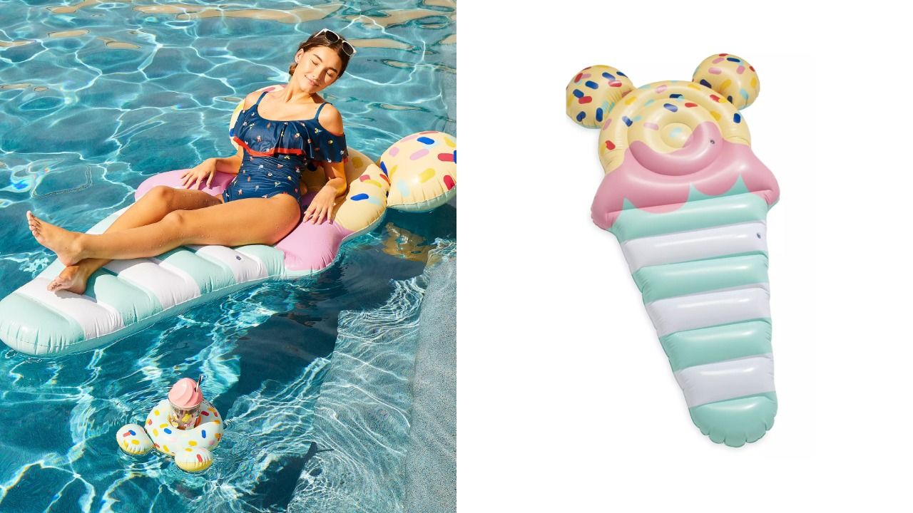 NIB Disney Mickey Mouse Summer Fun Ice Cream Cone Pool Float