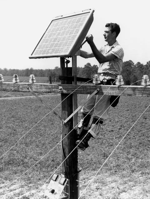 Solar panel was in old days